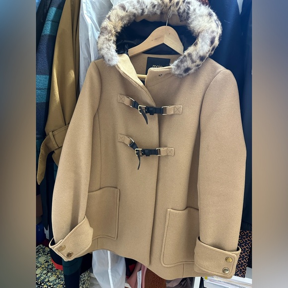 Maje hooded wool coat - Picture 3 of 4